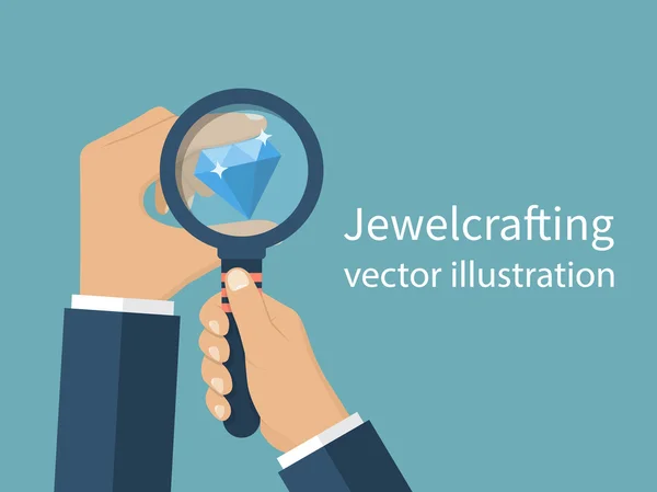 Jewelcrafting concept vector — Stock Vector