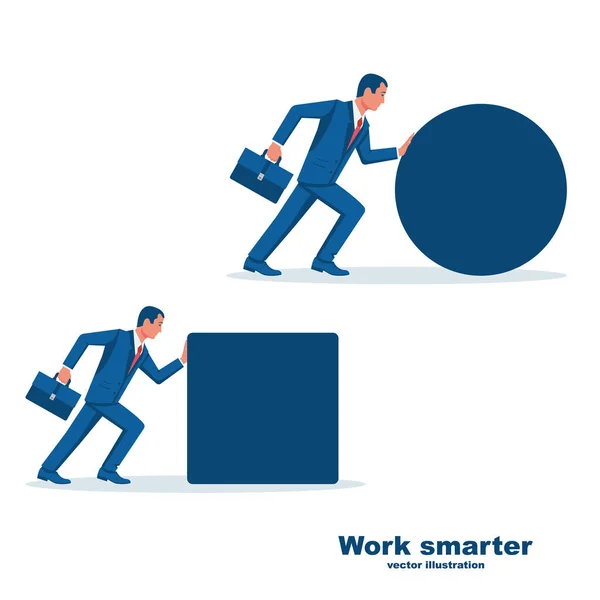 Work smarter concept. Winning strategy — Stock Vector