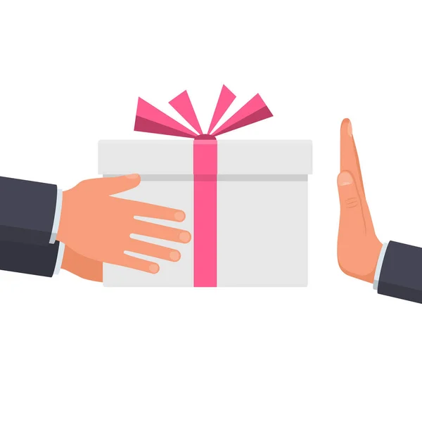 Refusal of gift. No corruption concept vector Royalty Free Stock Illustrations