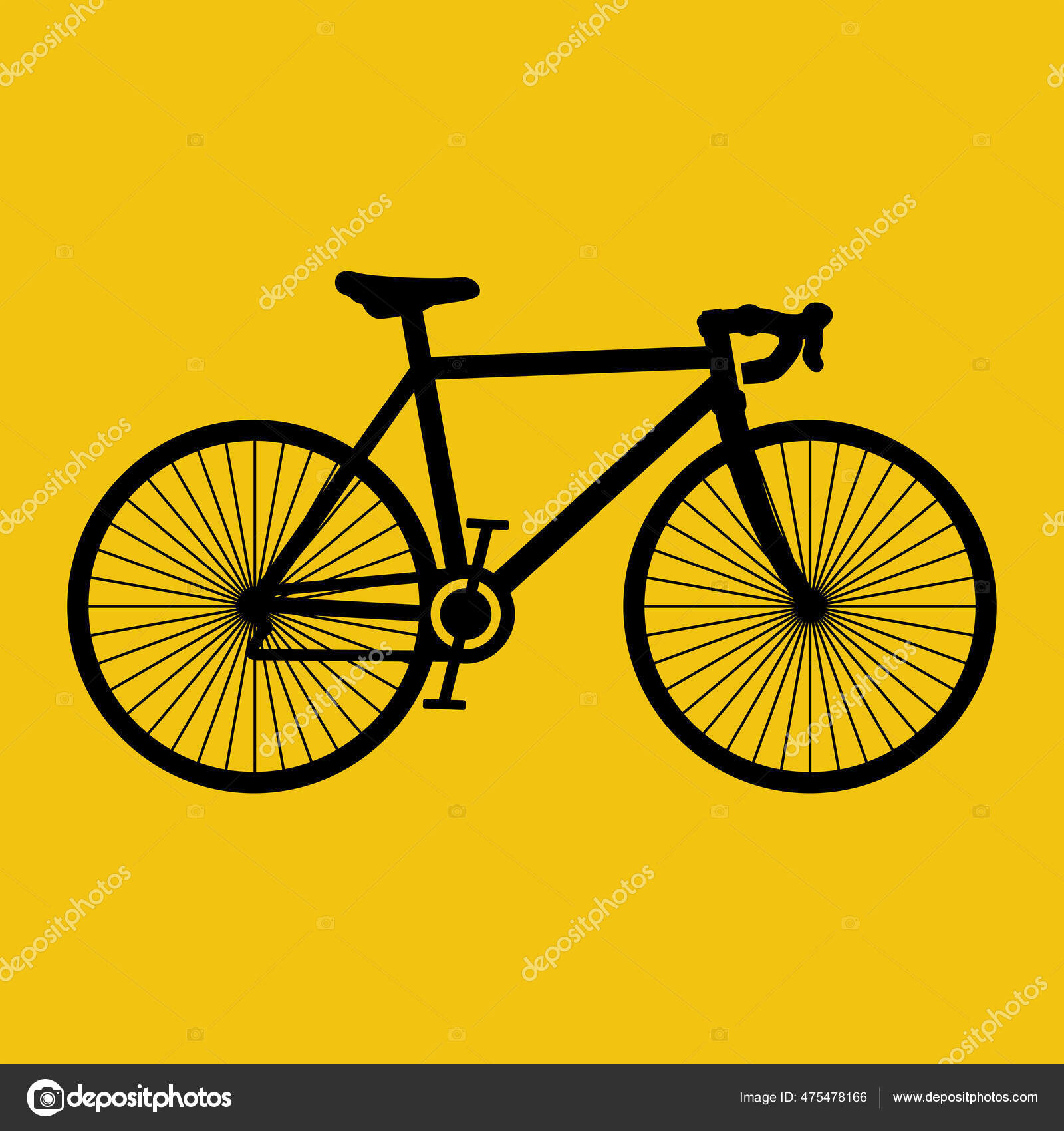 Vector bike Silhouette of a racing bike flat Stock Vector by - Main Image