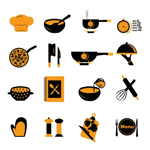 Conjunto de iconos de herramienta de cocina. — Archivo Imágenes Vectoriales