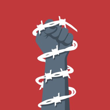 İniş sayfası şablonu, insan özgürlüğü günü için metin pankartı