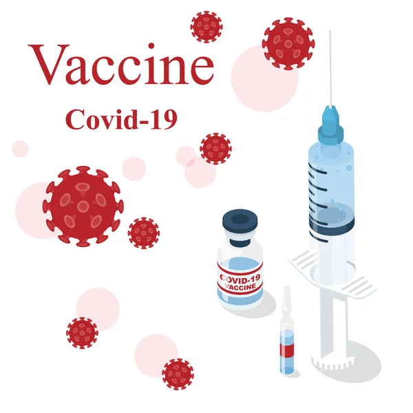 Concepto de vacuna COVID-19 — Vector de stock