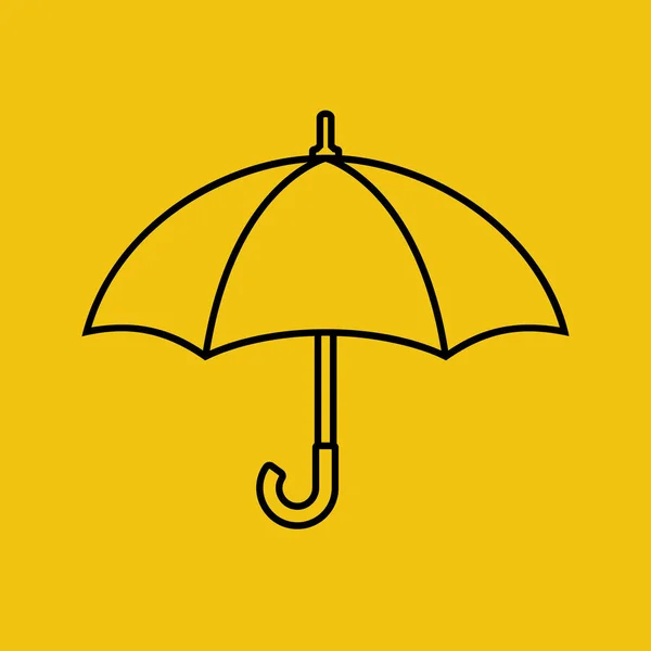 Umbrella line icon. Minimal design, black silhouette. — ストックベクタ