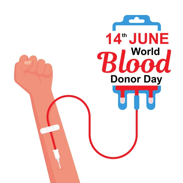 Día Mundial del Donante de Sangre, 14 de junio. Banner médico — Vector de stock