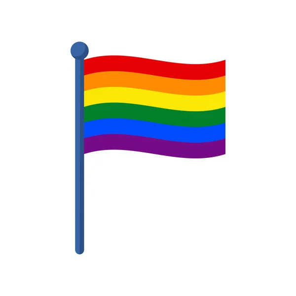 LGBT pride flag. Multicolored peace flag movement — Vetor de Stock