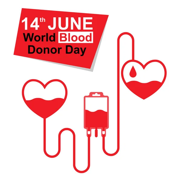 Día Mundial del Donante de Sangre, 14 de junio. Banner médico. — Vector de stock