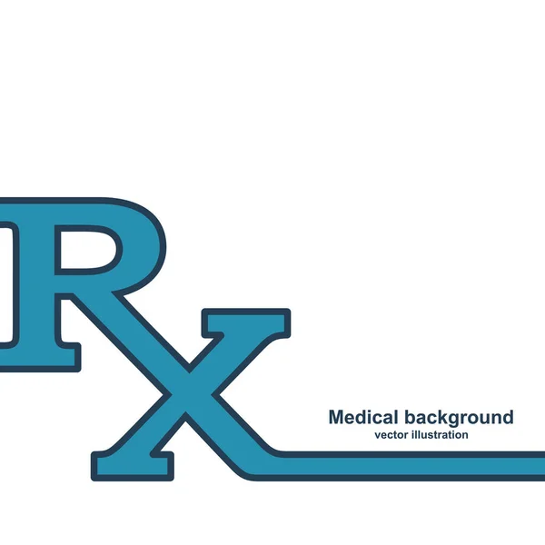 Zielseite RX. Rezept schreiben. Rx Rezeptformular — Stockvektor