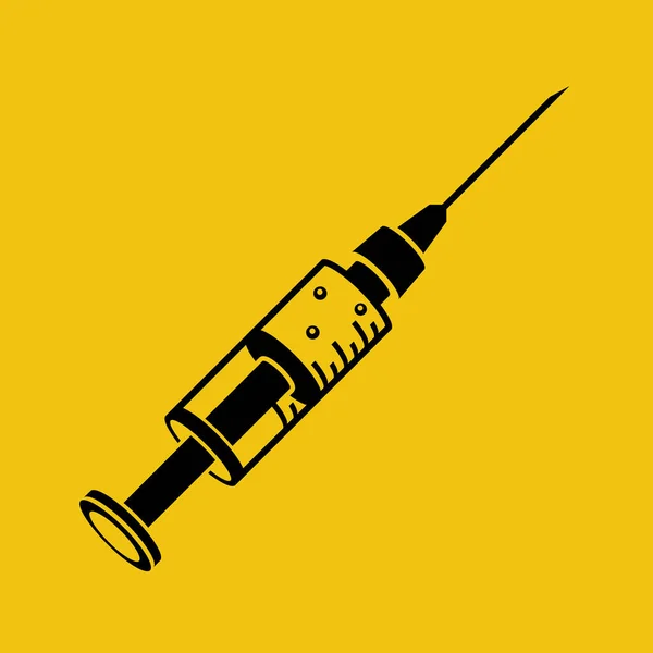 Spuitpictogram. Symbool vaccinatie of injectie vector — Stockvector