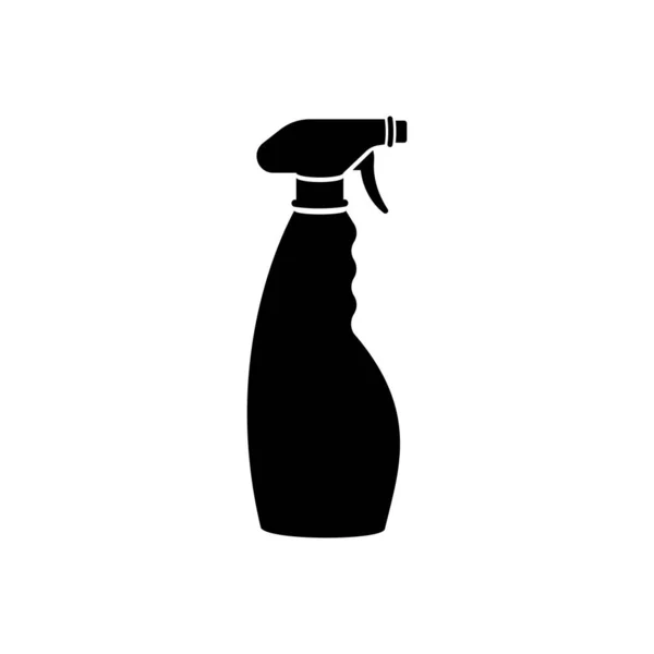 Bottle Antiseptic. Black icon antibacterial bottle vector — Stock Vector