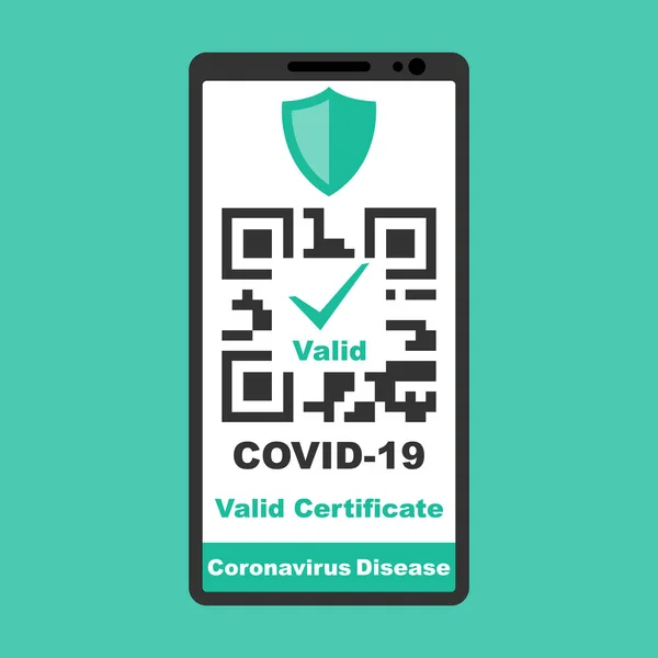 Certificado Internacional de Vacunación Covid-2019. Certificado válido. — Vector de stock