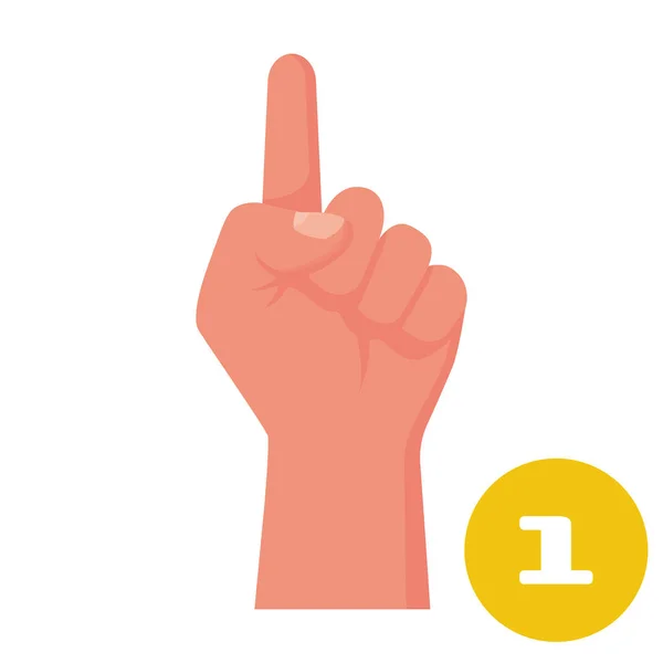 Hand gebaren en nummers met je vingers — Stockvector