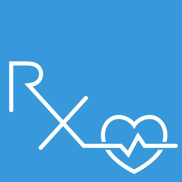 Landing page RX. A passar receita. Formulário de prescrição Rx — Vetor de Stock