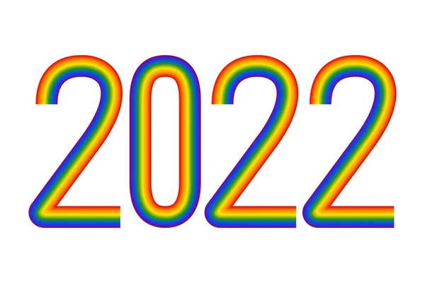 2022 LGBT isolé sur fond blanc vecteur — Image vectorielle