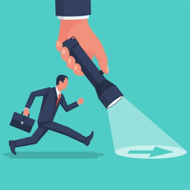 Yönü göster. Liderleri genç çalışanlara yol gösteriyor..