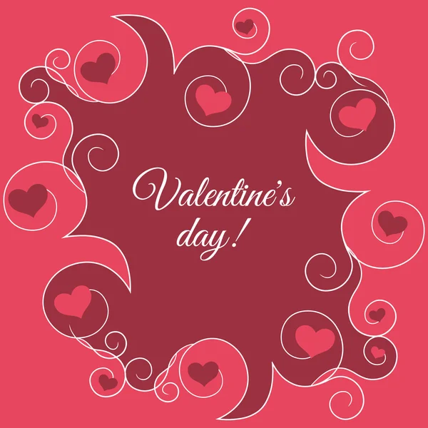 День Святого Валентина листівки з прикрасами — стоковий вектор