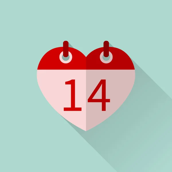 Calendario di San Valentino — Vettoriale Stock