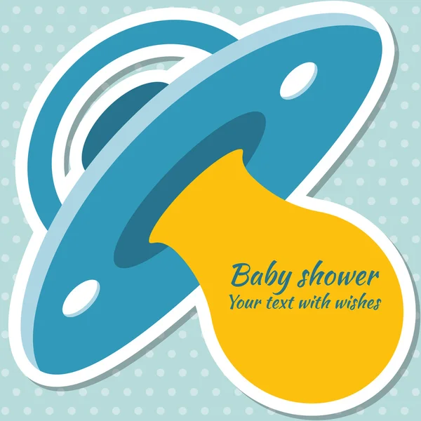 Baby doccia ragazzo invito card — Vettoriale Stock