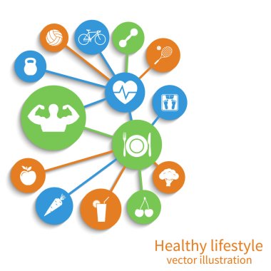Sağlıklı yaşam tarzı arka plan. Kavram sağlık, spor