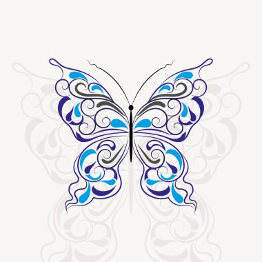 Bir kelebek şeklinde Vintage desen