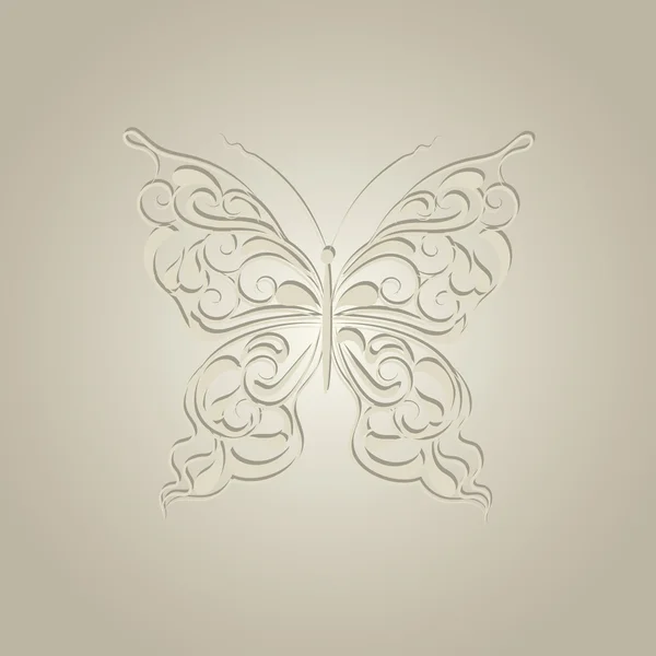 复古图案的纸蝴蝶 — 图库矢量图片