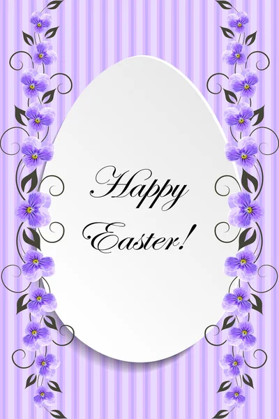 Happy Easter. Vintage style Easter greeting card. — Stock Vector