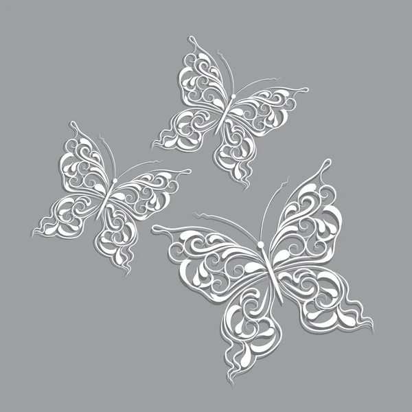 Livre blanc Papillons — Image vectorielle