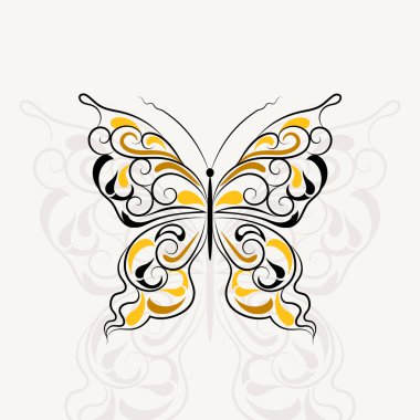 Bir kelebek şeklinde Vintage desen