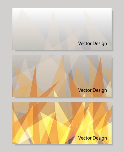 Set di banner vettoriali con sfondo poligonale — Vettoriale Stock