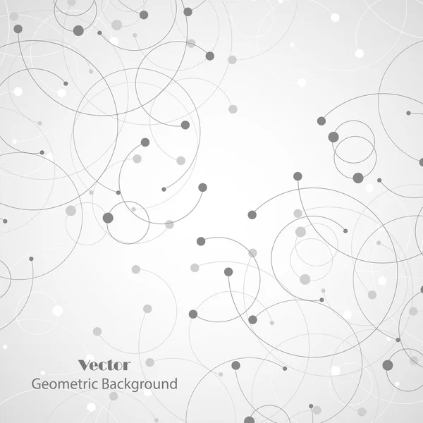 Γεωμετρικό μοτίβο με συνδεδεμένες γραμμές και τελείες. — Διανυσματικό Αρχείο