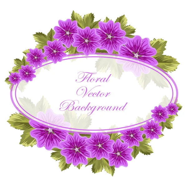 Όμορφες floral φόντο με μολόχα — Διανυσματικό Αρχείο