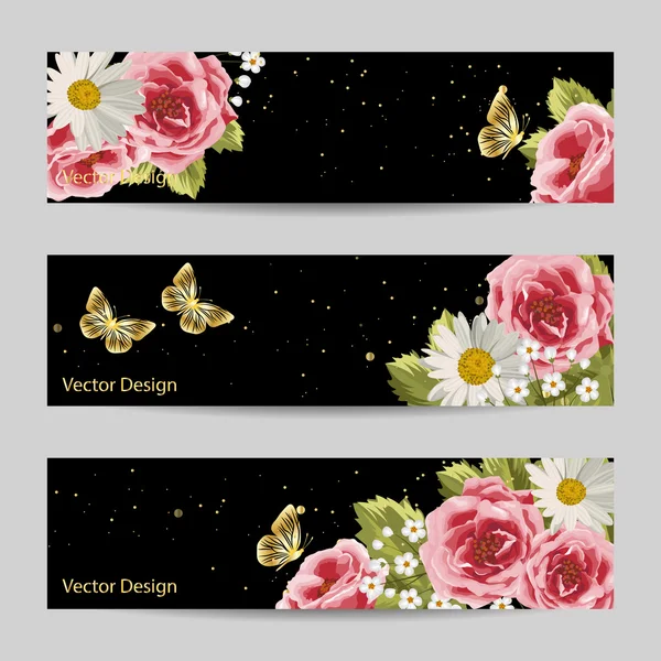 Set van horizontale banners — Stockvector