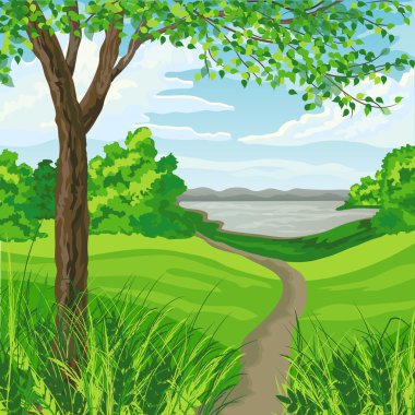 Güzel yaz manzarası