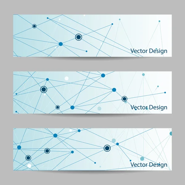 Reihe horizontaler Banner — Stockvektor