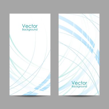 Soyut dalgalarla pankartların vektör illüstrasyonu