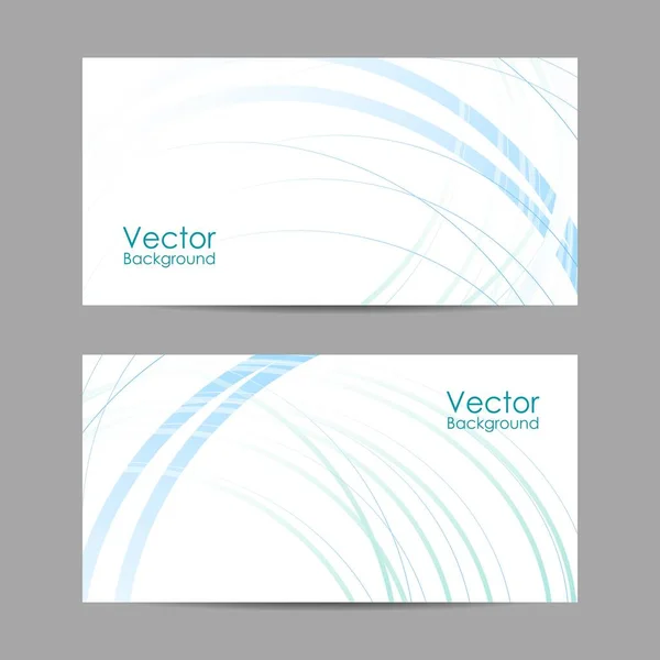 Ilustración vectorial de banners con ondas abstractas — Vector de stock