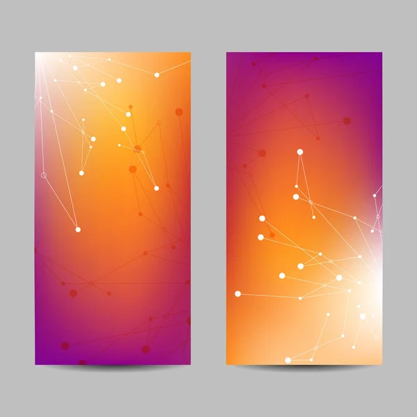 Set di banner verticali con motivo geometrico — Vettoriale Stock
