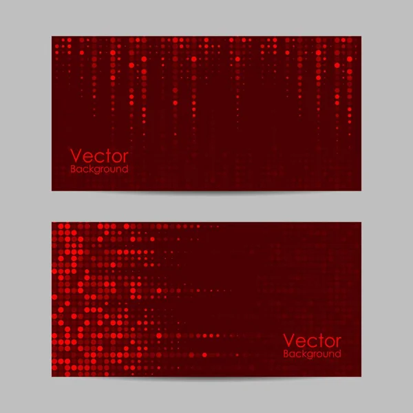 Set of banners with dots. Vector illustration — Stock Vector