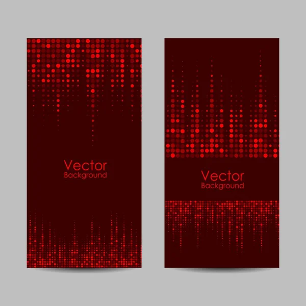 Set of banners with dots. Vector illustration — Stock Vector