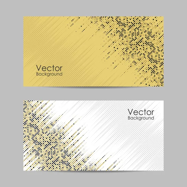 Conjunto de banners con puntos. Ilustración vectorial — Vector de stock