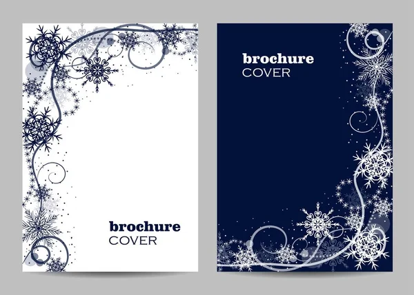 Nowoczesny projekt okładki broszury z wzorem zimowym — Wektor stockowy