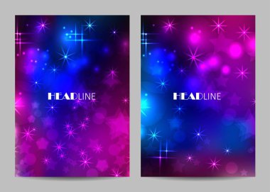 Broşür kapağı için A4 boyutunda vektör şablonları.