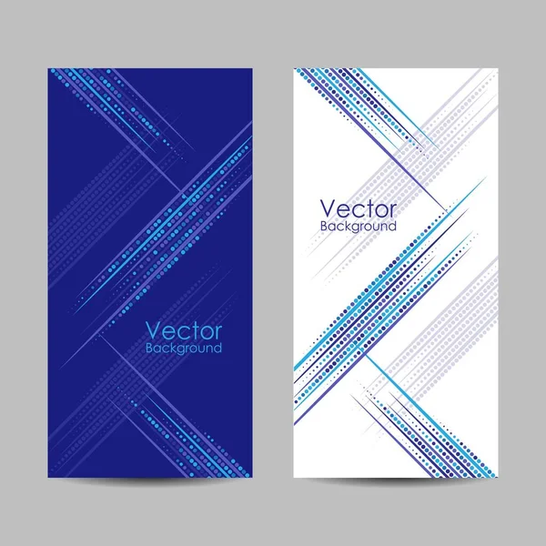 Conjunto de banners com pontos e linhas — Vetor de Stock