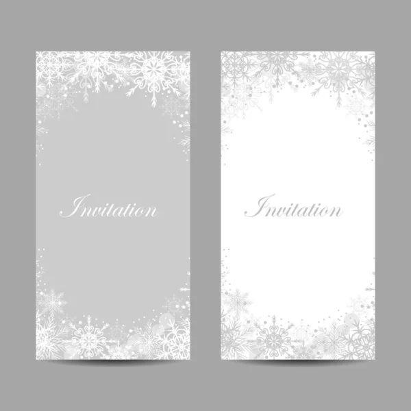 Set vector banners met winterpatroon — Stockvector