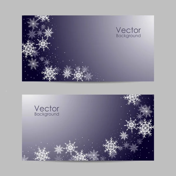 Vektor-Banner mit Wintermuster — Stockvektor