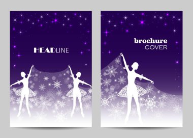 Kış şablonlu modern broşür tasarımı