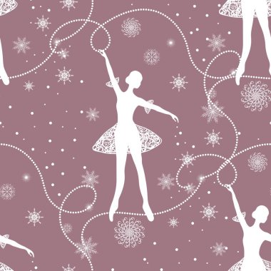 Balerin ve kar taneleriyle kusursuz bir düzen.