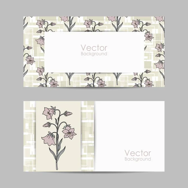 Conjunto de pancartas horizontales con hermosas flores — Vector de stock