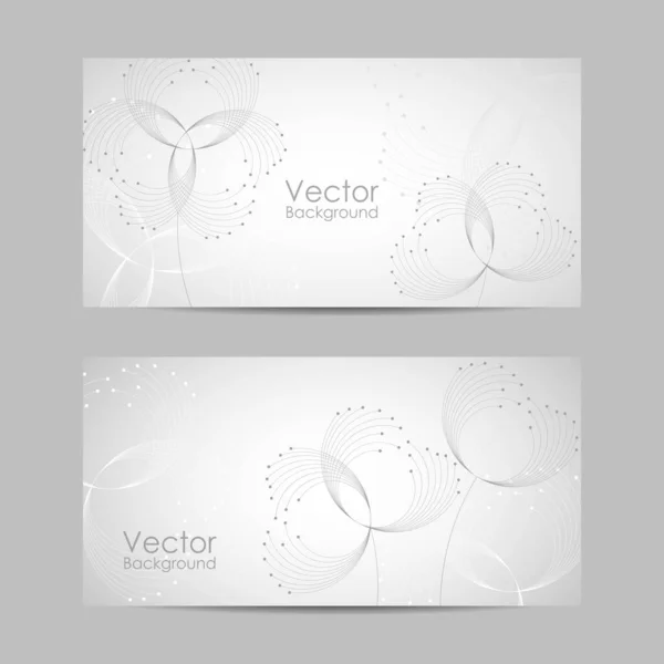 Set of banners with connected lines and dots. — Stock Vector