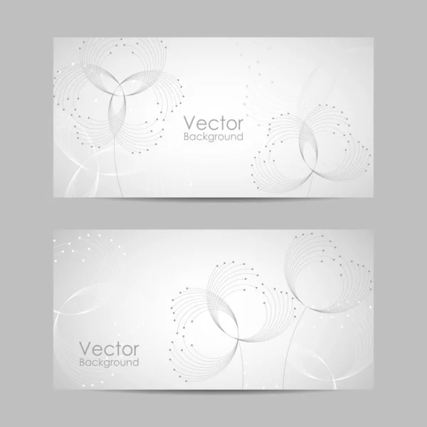 Conjunto de banners con líneas y puntos conectados. Ilustraciones De Stock Sin Royalties Gratis